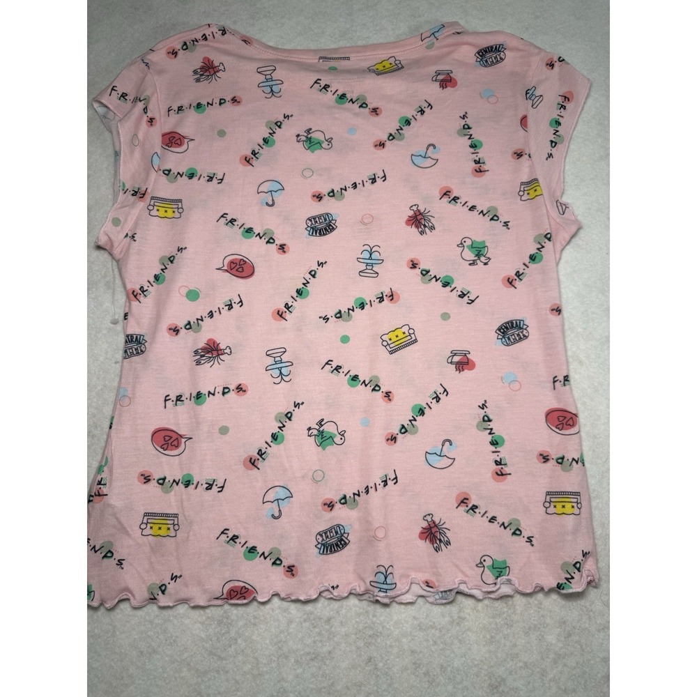 FRIENDS TV Show Pink Top Girls Sz S 4-6 Retro 90s Style Central Perk Icons Tee - Picture 4 of 6